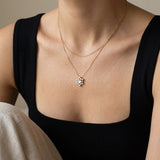 Snowflake Moonstone Necklace