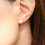 Sparkle Pearl Studs by Elate
