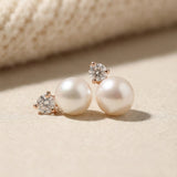 Sparkle Pearl Studs by Elate
