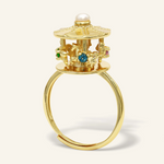 Yellow Gold Spinning Carousel Ring