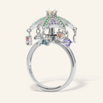 Spinning Merry Go Round Ring Silver scaled