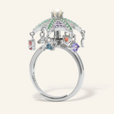 Spinning Merry Go Round Ring Silver scaled