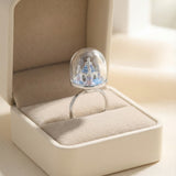 Spinning Magical Kingdom Ring (Blue Snow)