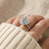 Spinning Magical Kingdom Ring (Blue Snow)