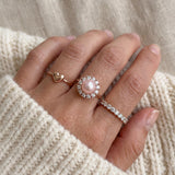 Spinning Freshwater Pink Pearl Ring