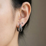 Split Hoop Huggies by Elate
