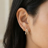 Split Hoop Huggies by Elate
