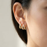 Split Hoop Huggies by Elate