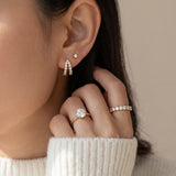 Split Hoop Huggies by Elate