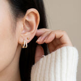 Split Hoop Huggies by Elate
