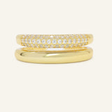 Pave Pair Ring by Elate