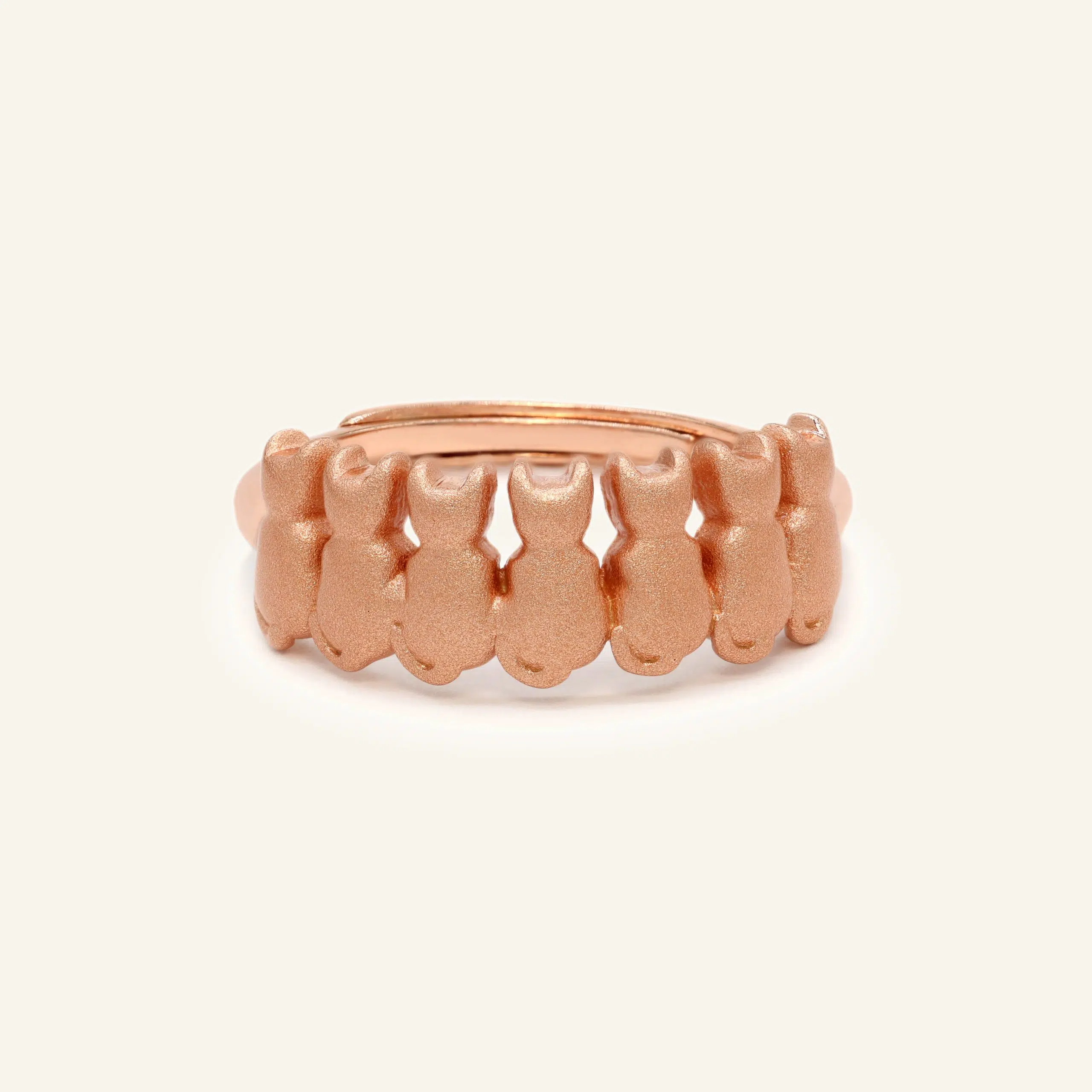 Tails The End Of Time Cat Ring Matt Rose Gold scaled