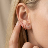 Teardrop White Moissanite Studs
