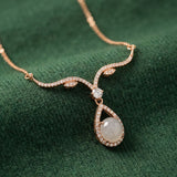 The Verdant Drop Necklace, Jadeite