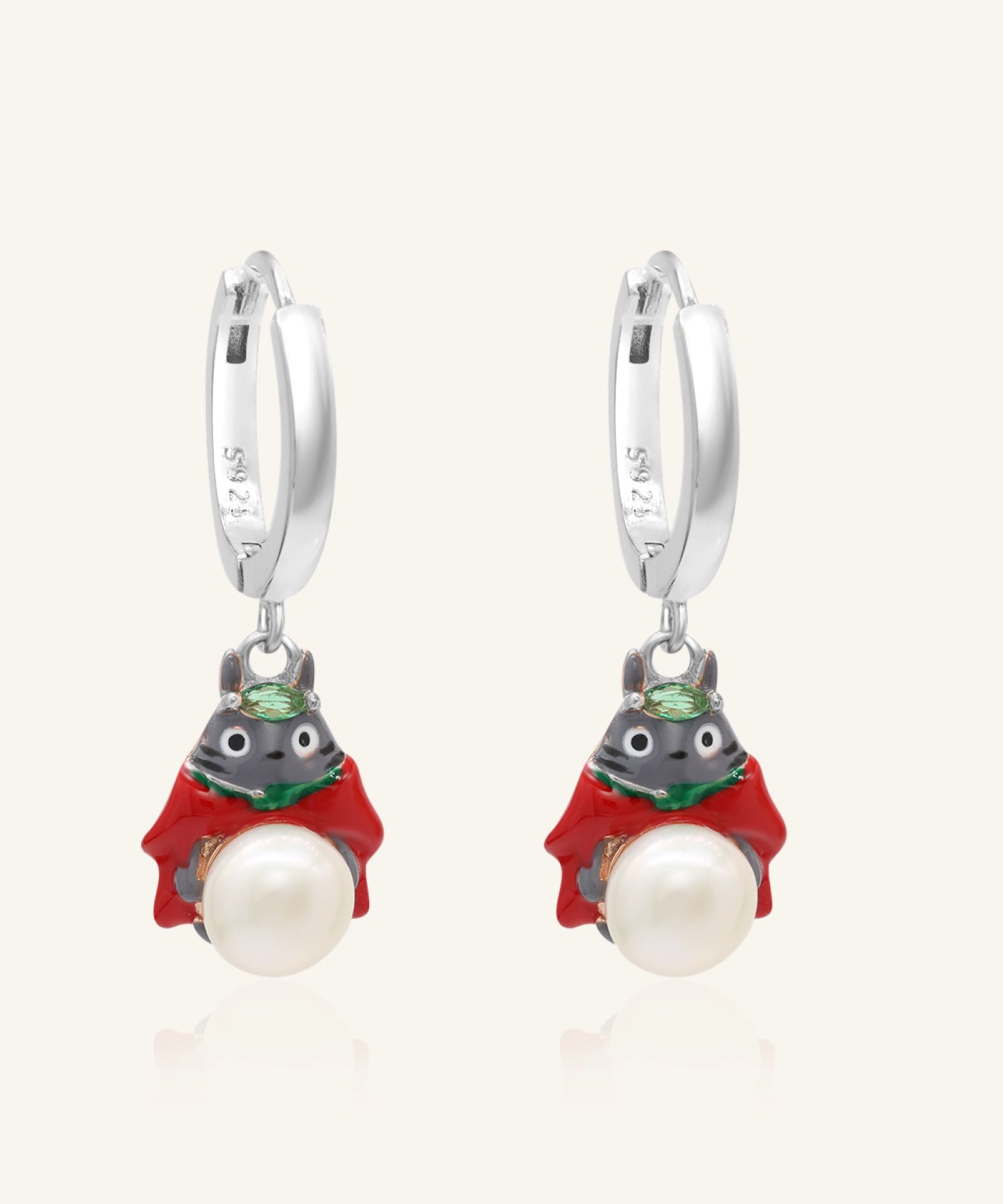 Totoro Huggies (White Freshwater Pearl)