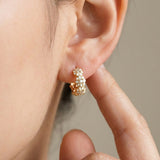 White Daisy Huggies (Moissanite)