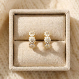 White Daisy Huggies (Moissanite)