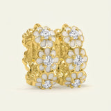 White Daisy Huggies (Moissanite)