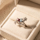 Wildflower Nest stacking set presented in a signature jewelry box, ideal for a sentimental gift or commemorative push present.