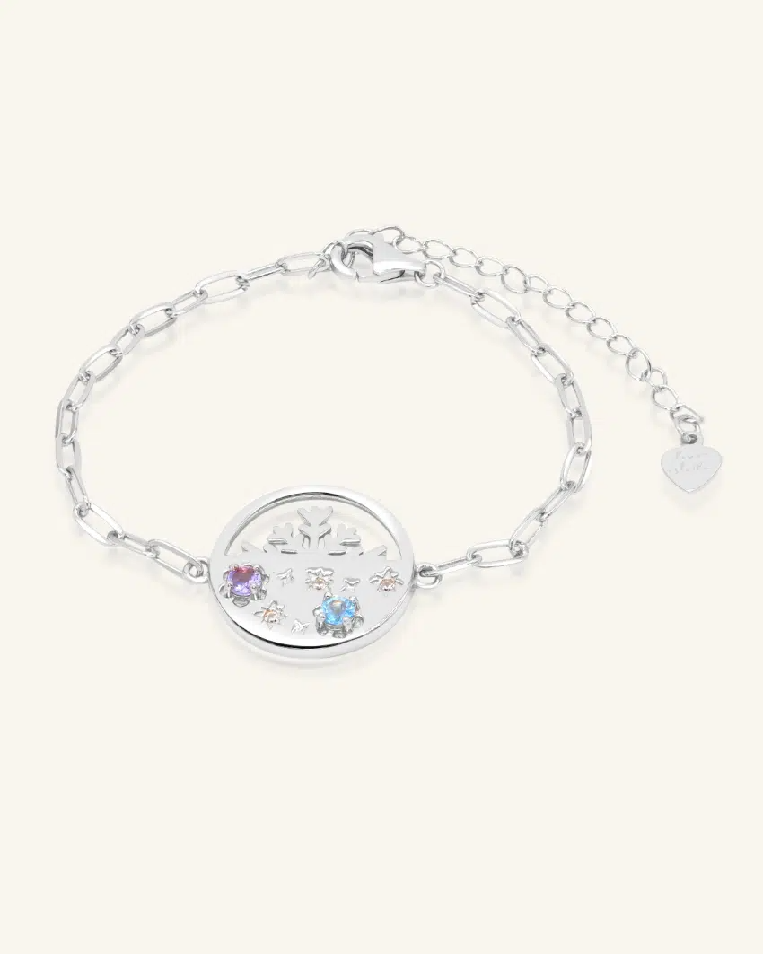 Winterscape MOP Bracelet Tanzanite Topaz Silver