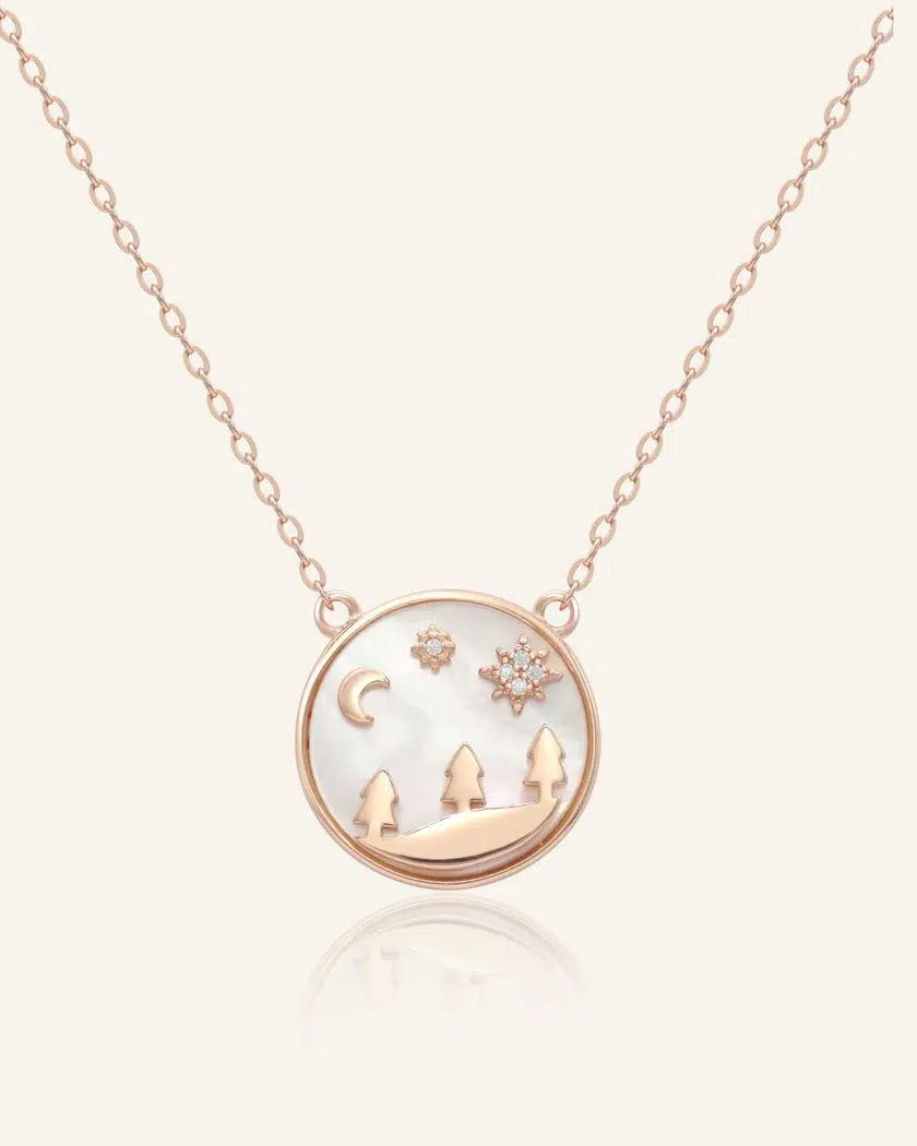 Winterscape Necklace Rose Gold