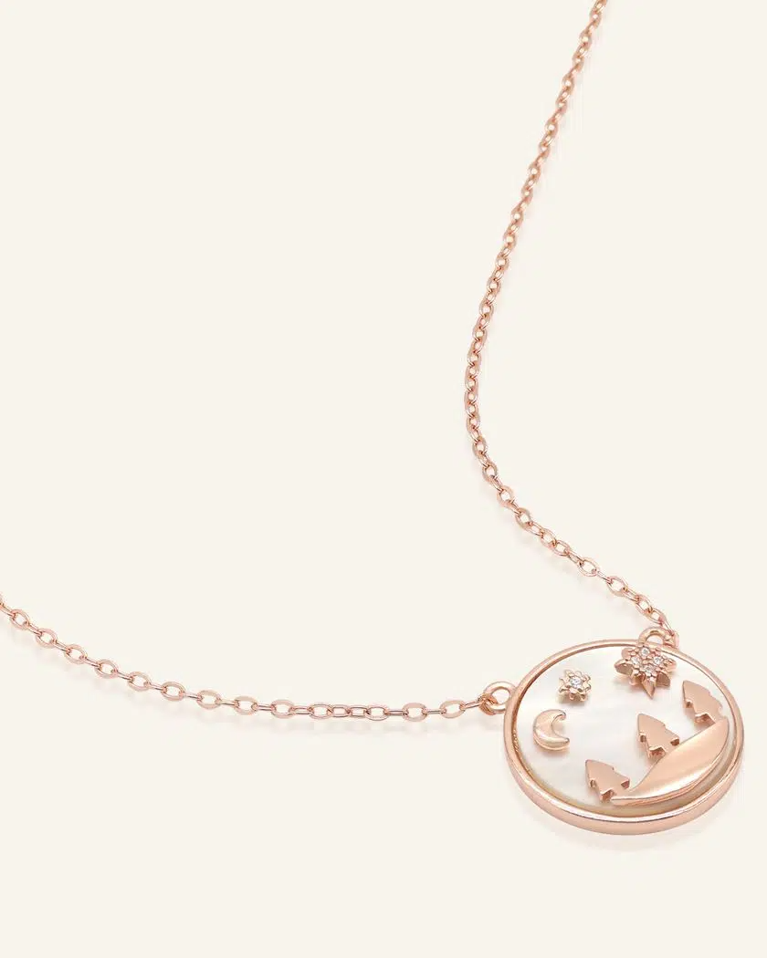Winterscape Necklace Rose Gold2
