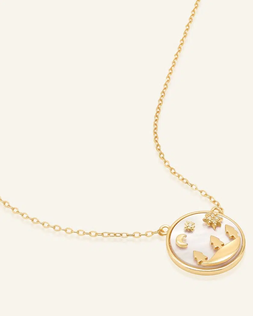 Winterscape Necklace Yellow Gold