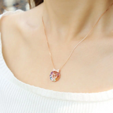Wreath Ribbon Necklace (Semi-Precious Gems)
