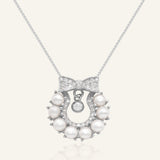Wreath Ribbon Necklace (Freshwater Pearl)