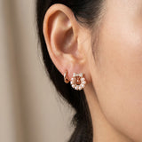 Wreath Ribbon Studs (Freshwater Pearl)
