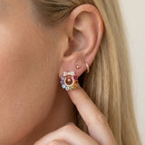 Wreath Ribbon Studs (Semi-Precious Gems)
