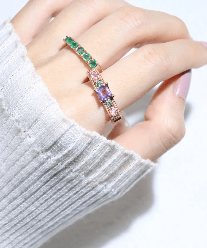 Arc de Triomphe Ring (Amethyst) - Love Estella