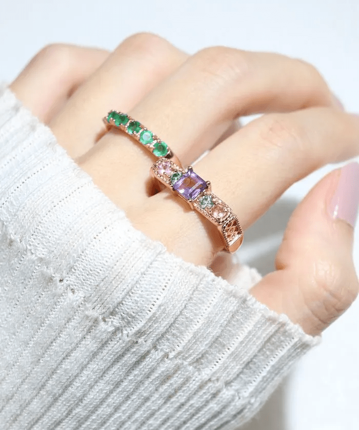 Arc de Triomphe Ring (Amethyst) - Love Estella