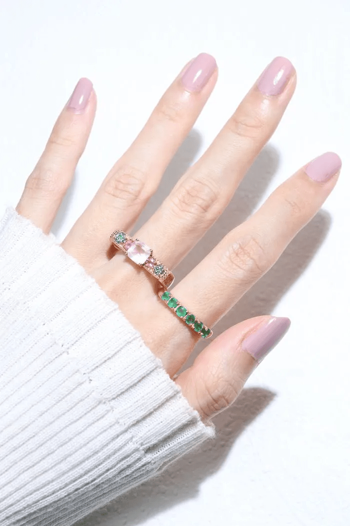 Arc de Triomphe Ring (Rose Quartz) - Love Estella