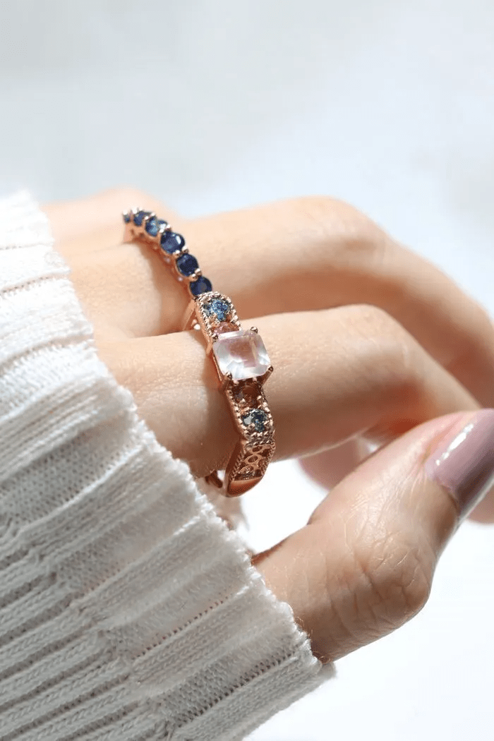Arc de Triomphe Ring (Rose Quartz) - Love Estella