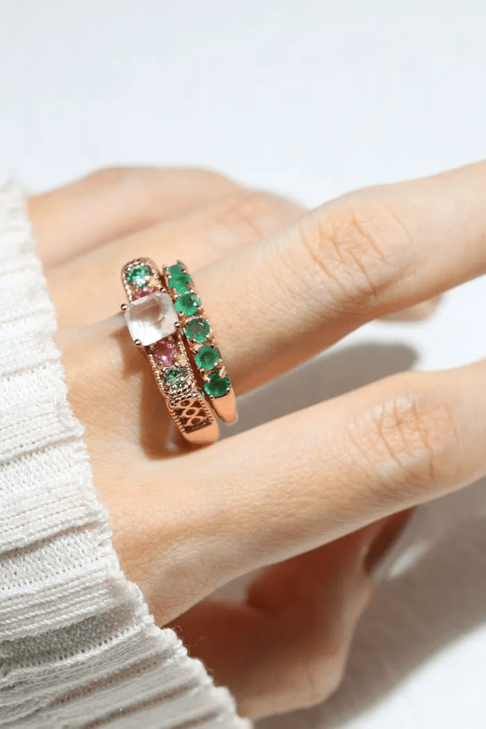Arc de Triomphe Ring (Rose Quartz) - Love Estella