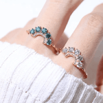Arc Green Moissanite Ring - Love Estella