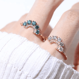 Arc Green Moissanite Ring - Love Estella