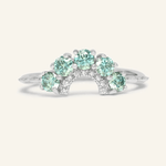 Arc Green Moissanite Ring - Love Estella