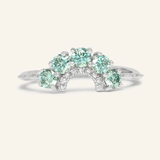 Arc Green Moissanite Ring - Love Estella