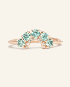 Arc Green Moissanite Ring - Love Estella