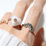 Arc Green Moissanite Ring - Love Estella