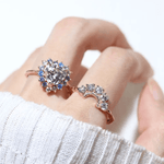 Arc White Moissanite Ring - Love Estella