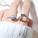 Aurora Crescent Moissanite Ring - Love Estella