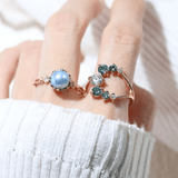 Aurora Crescent Moissanite Ring - Love Estella