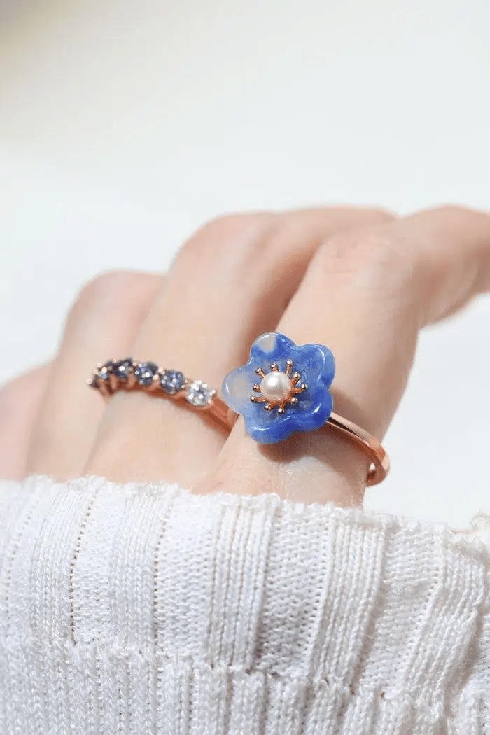 Azure Bloom Ring - Love Estella