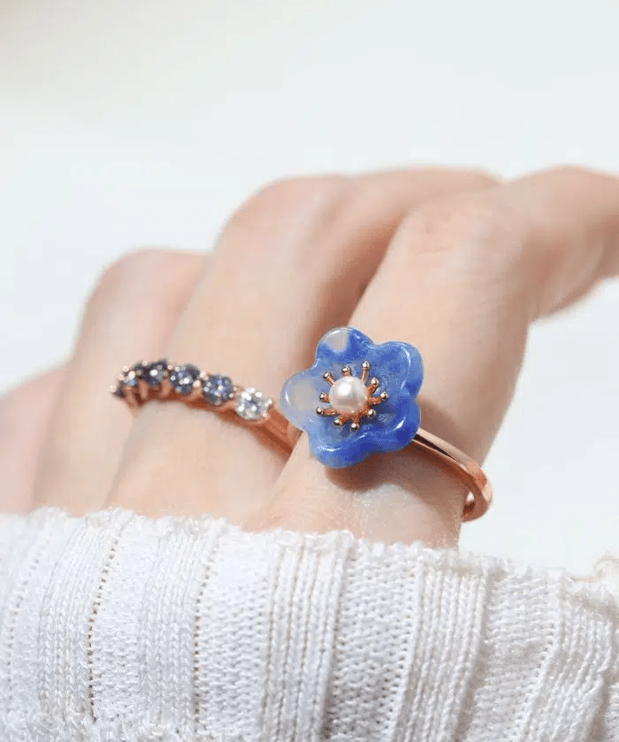 Azure Bloom Ring - Love Estella