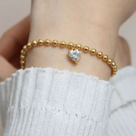 Beaded Heart Bracelet by Elate - Love Estella