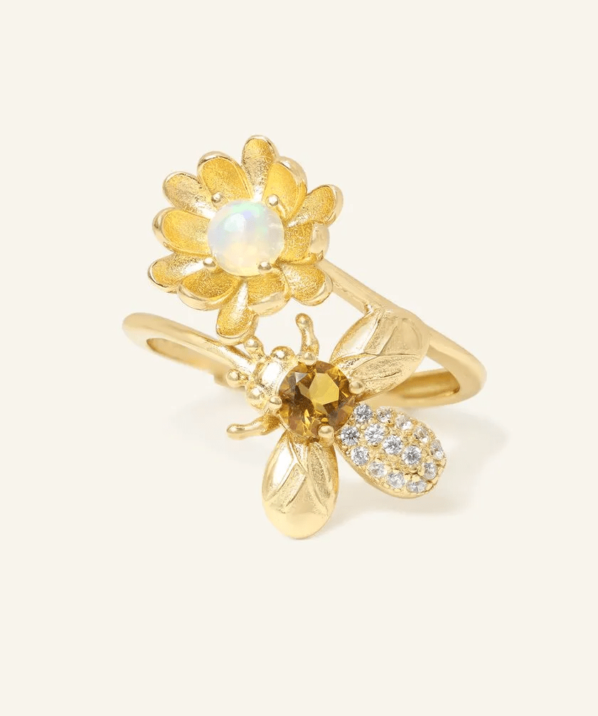 Bee & Bloom Ring - Love Estella