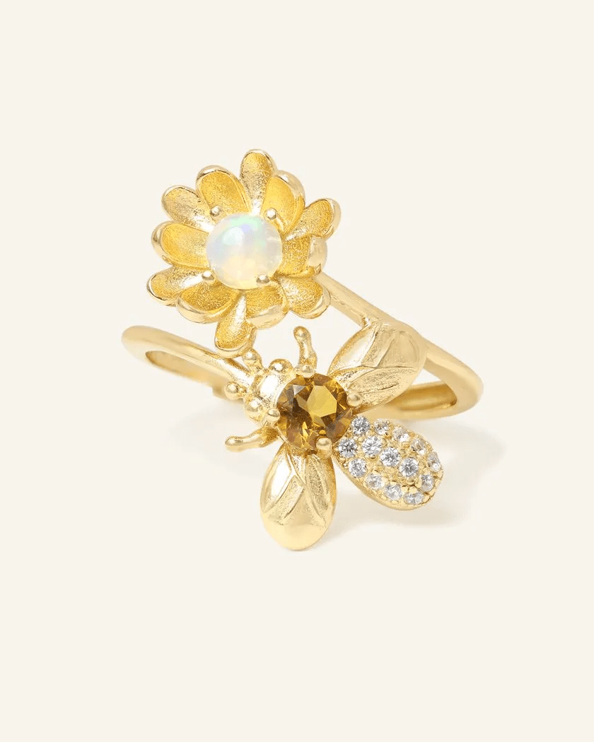 Bee & Bloom Ring - Love Estella